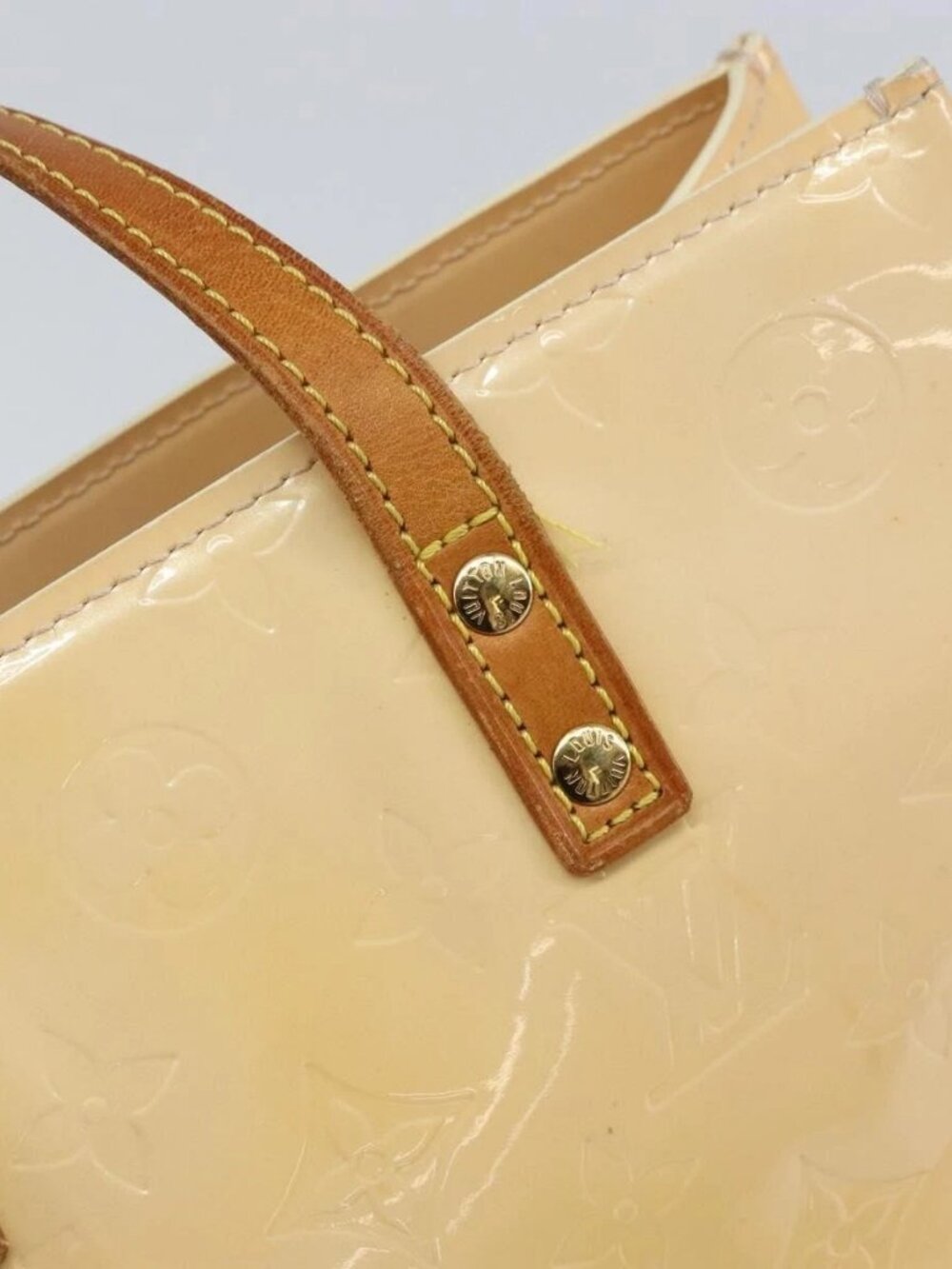 LOUIS VUITTON Monogram Vernis Reade PM Bag Marshmallow Pink M91306 Auth hk3342 - Picture 10 of 16